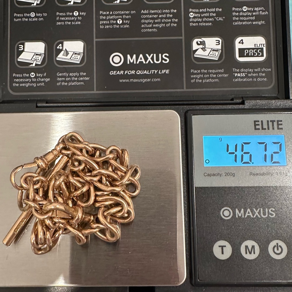Antique 9ct Watch Chain - Picture 4 of 4